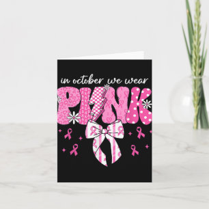 Im Oktober tragen wir Pink Bow Leopard Brustkrebs Karte