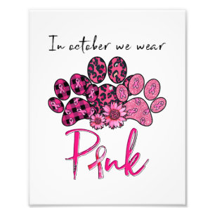 Im Oktober tragen wir Pink Breast Cancer Awa Fotodruck