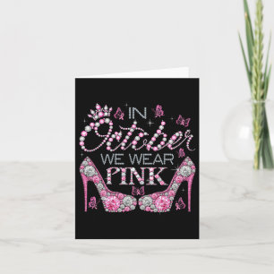 Im Oktober tragen wir Pink Breast Cancer Awareness Karte