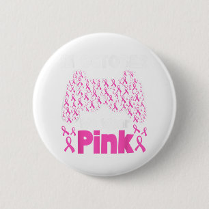 Im Oktober tragen wir Pink Breast Cancer Gaming Ki Button