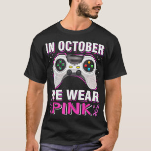 Im Oktober tragen wir Pink Breast Cancer Gaming Ki T-Shirt