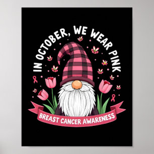 Im Oktober tragen wir Pink - Brustkrebs-Bewusstsei Poster