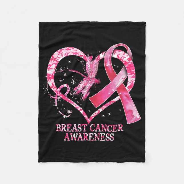 Im Oktober tragen wir Pink Brustkrebs Bewusstsein  Fleecedecke (Vorderseite)