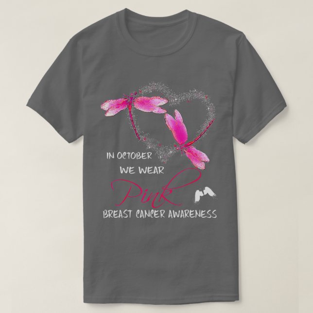 Im Oktober tragen wir Pink Brustkrebs Bewusstsein  T-Shirt (Design vorne)