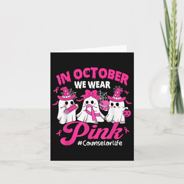 Im Oktober tragen wir Pink Counselor Life Breast C Karte (Vorderseite)
