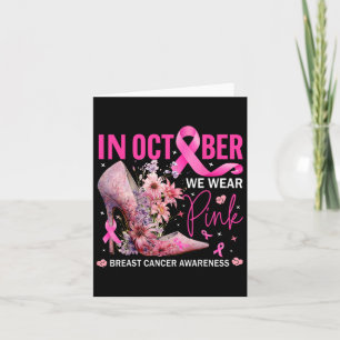 Im Oktober tragen wir Pink für Brustkrebserkrankun Karte