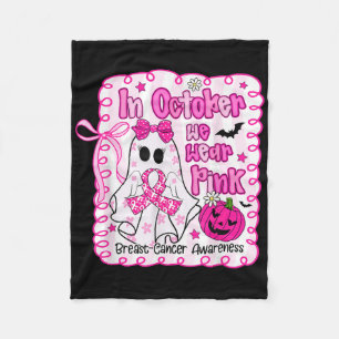 Im Oktober tragen wir Pink Ghost Breast Cancer Awa Fleecedecke