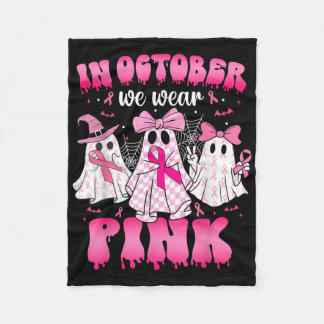 Im Oktober tragen wir Pink Ghost Breast Cancer Awa Fleecedecke