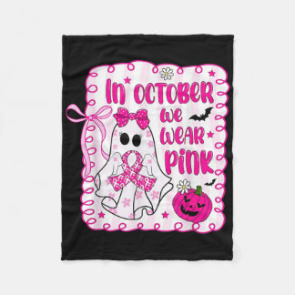 Im Oktober tragen wir Pink Ghost Breast Cancer Awa Fleecedecke