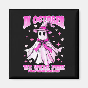 Im Oktober tragen wir Pink Ghost Breast Cancer Awa Magnet
