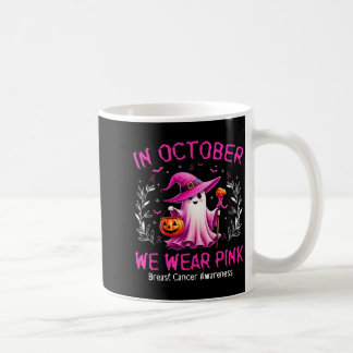 Im Oktober tragen wir Pink Ghost Brustkrebsbewusst Kaffeetasse
