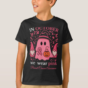 Im Oktober tragen wir Pink Ghost Gnome Brustkrebs T-Shirt
