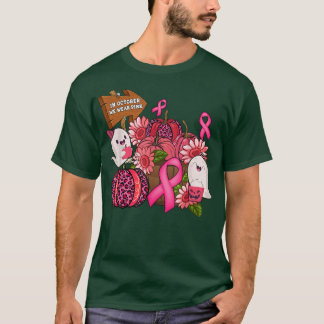 Im Oktober tragen wir Pink Ghosts Leopard Pumpkin  T-Shirt
