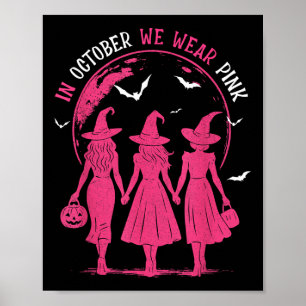 Im Oktober tragen wir Pink Girls Breast Cancer Awa Poster