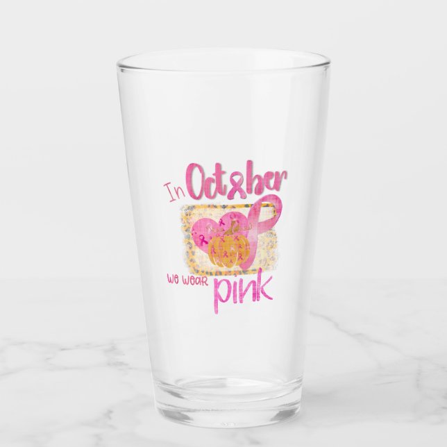 Im Oktober tragen wir Pink Glas (Vorderseite)