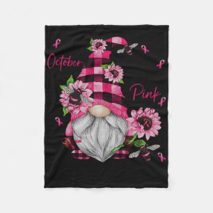 Im Oktober tragen wir Pink Gnome Breast Cancer Awa Fleecedecke