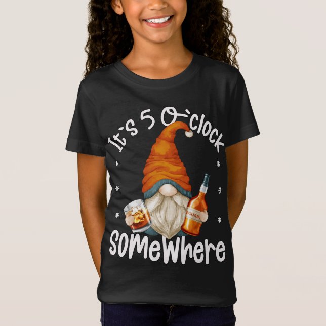 Im Oktober tragen wir Pink Gnome Breast Cancer Awa T-Shirt (Vorderseite)