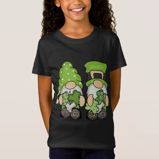 Im Oktober tragen wir Pink - Gnome Brustkrebs Krie T-Shirt (Vorderseite)