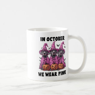 Im Oktober tragen wir Pink Great Dane Halloween Br Kaffeetasse