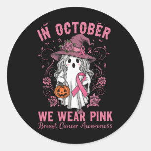 Im Oktober tragen wir Pink Hexenkrebse Awaren Runder Aufkleber