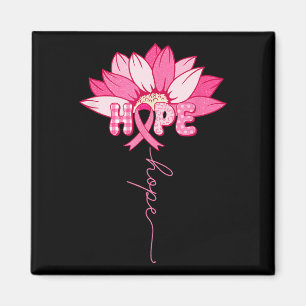 Im Oktober tragen wir Pink Hope Floral Brustkrebs Magnet