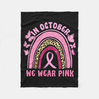 Im Oktober tragen wir Pink Leopard Brustkrebs im K Fleecedecke