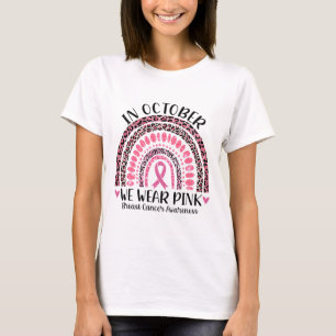 Im Oktober tragen wir Pink Leopard Brustkrebs im K T-Shirt