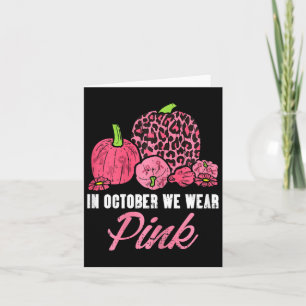 Im Oktober tragen wir Pink Leopard Pumpkin Brust k Karte