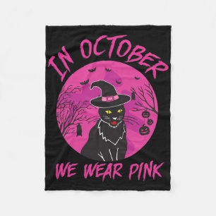Im Oktober tragen wir Pink Niedliche Katzen Brustk Fleecedecke