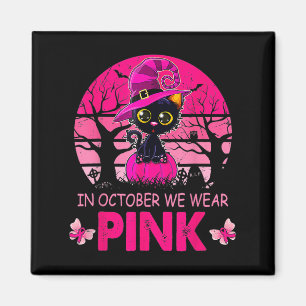 Im Oktober tragen wir Pink Niedliche Katzen Brustk Magnet