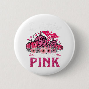 Im Oktober tragen wir Pink Nurse Life Pumpkin Leop Button