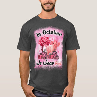 Im Oktober tragen wir Pink Pig Breast Cancene Awar T-Shirt
