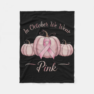 Im Oktober tragen wir Pink Pumpkin Breast Cancal H Fleecedecke