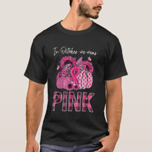Im Oktober tragen wir Pink Pumpkin Brustkrebs Leop T-Shirt