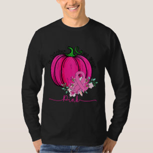 Im Oktober tragen wir Pink Pumpkin Brustkrebs T-Shirt