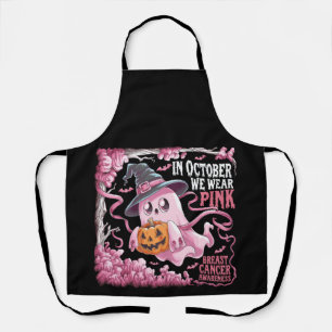 Im Oktober tragen wir Pink Pumpkin Ghost Schürze