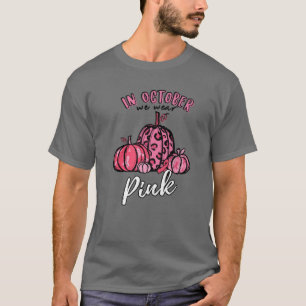 Im Oktober tragen wir Pink Pumpkin Halloween-Gesch T-Shirt