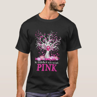 Im Oktober tragen wir Pink Pumpkin Tree Brustkrebs T-Shirt