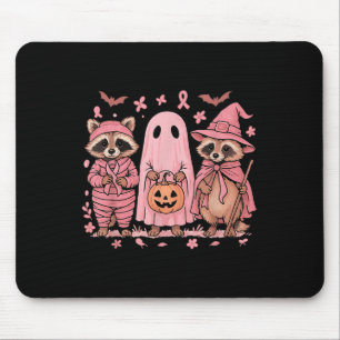 Im Oktober tragen wir Pink Raccoon Brustkrebs Krie Mousepad