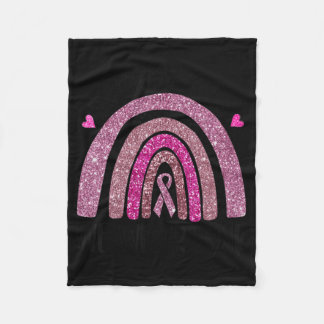 Im Oktober tragen wir Pink Rainbow Breast Cancer A Fleecedecke