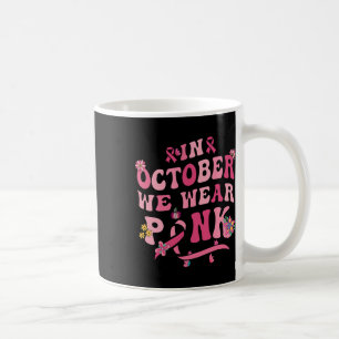 Im Oktober tragen wir Pink Retro Groovy Vintag Bre Kaffeetasse