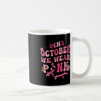 Im Oktober tragen wir Pink Retro Groovy Vintag Bre Kaffeetasse