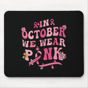 Im Oktober tragen wir Pink Retro Groovy Vintag Bre Mousepad