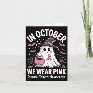 Im Oktober tragen wir Pink Ribbon Ghost Halloween Karte