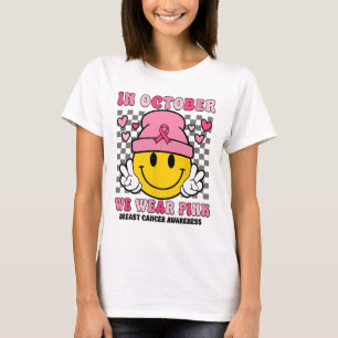 Im Oktober tragen wir Pink Ribbon Ghost Halloween  T-Shirt