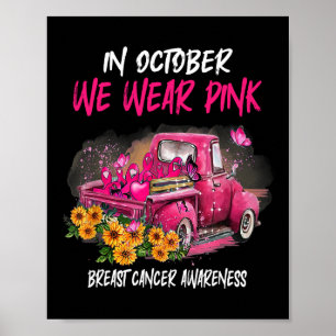 Im Oktober tragen wir Pink Ribbon Leopard LKW Brea Poster