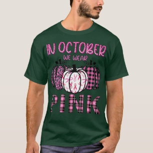 Im Oktober tragen wir Pink Ribbon Leopard Pumpkin T-Shirt
