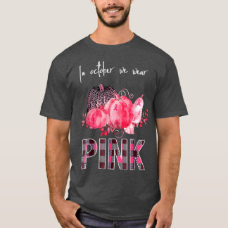 Im Oktober tragen wir Pink Ribbon Leopard Pumpkin T-Shirt