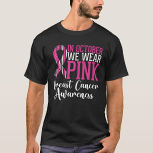 Im Oktober tragen wir Pink Riboon American Flag Br T-Shirt