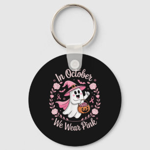 Im Oktober tragen wir Pink Shirt Breast Cancer Awa Schlüsselanhänger